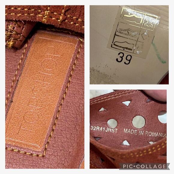 Topshop Nuvo Lasercut Suede Leather Sandal 39/8 Block Heel Open Toe Autuminal - Picture 6 of 8